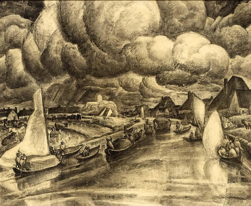 Canal near Koedijk by Leo Gestel,16x12(A3) Poster