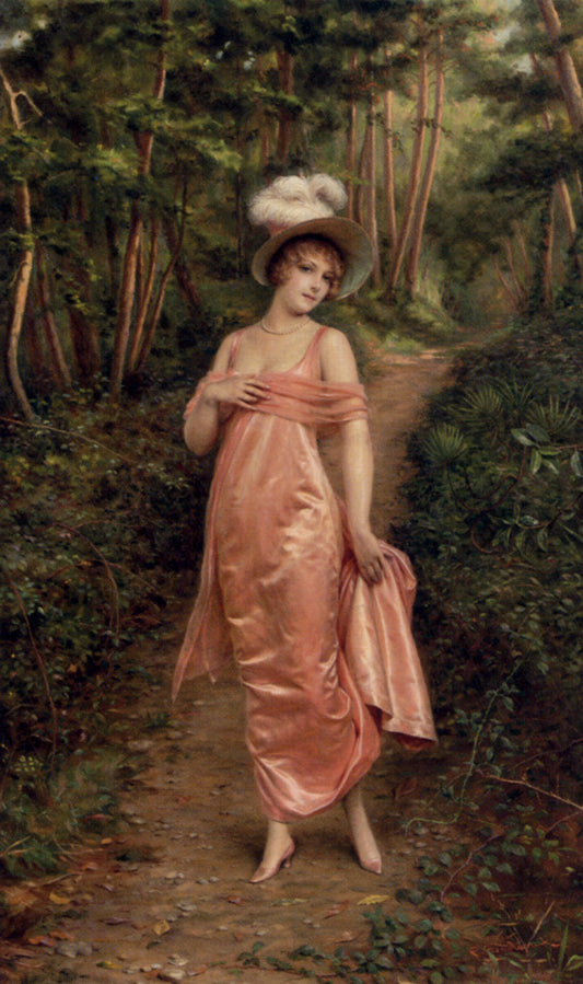 Elegance Of The Epoque, vintage artwork by Charles Joseph Frederick Soulacroix, 12x8" (A4) Poster