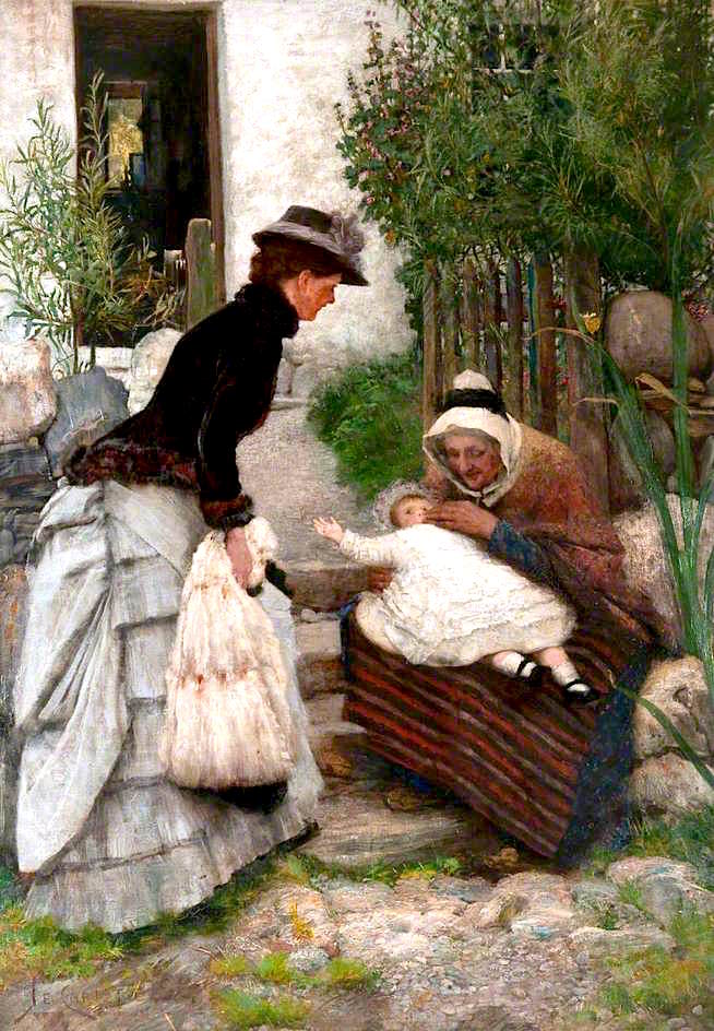 Blind Grannie by James Elder Christie,16x12(A3) Poster