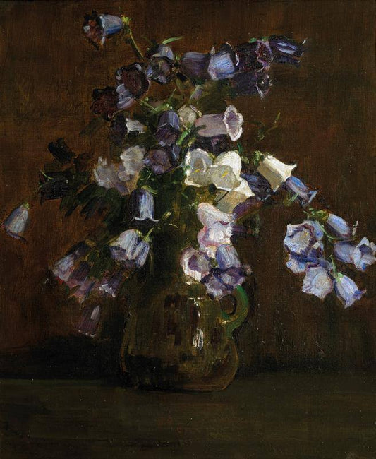 Canterbury Bells, Purple And White by Sir Arthur Streeton,A3(16x12")Poster