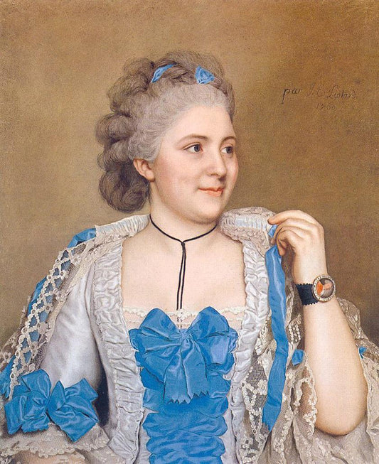 Portrait of Julie de Thellusson-Ployard, vintage artwork by Jean-Étienne Liotard, 12x8" (A4) Poster