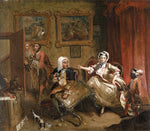 A Harlot's Progress: 2. Her Quarrel with Her Protector (sketch), vintage artwork by William Hogarth, 12x8" (A4) Poster