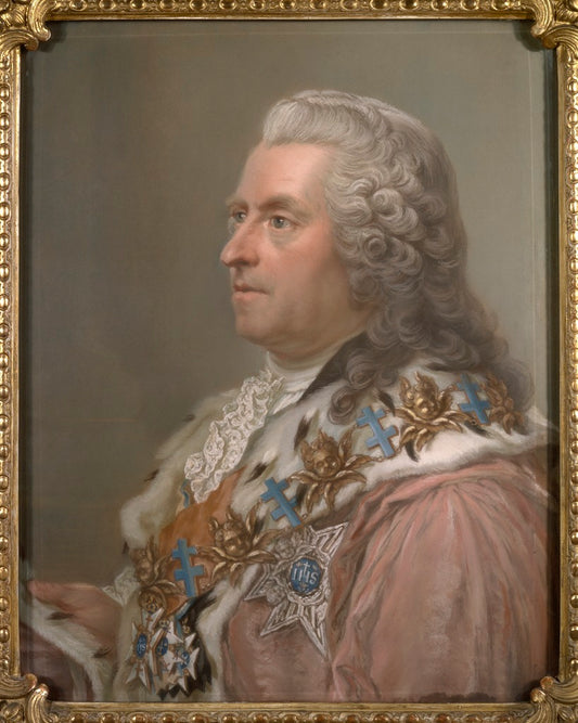 Count Carl Gustaf Tessin, vintage artwork by Gustaf Lundberg, 12x8" (A4) Poster