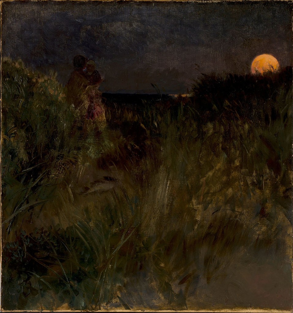 Moonrise over the Dunes by Eilif Peterssen,A3(16x12")Poster