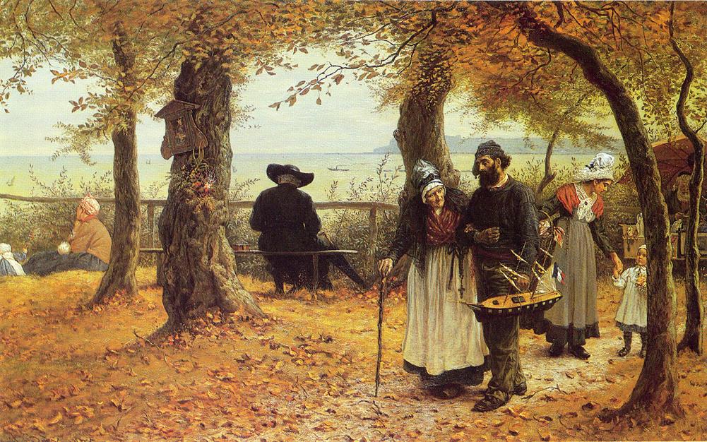The Votive Offering, vintage artwork by William John Hennessy, 12x8" (A4) Poster