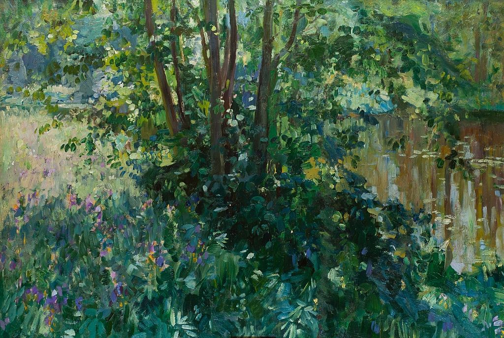 The Overgrown Pond by Nikolai Klodt,A3(16x12")Poster