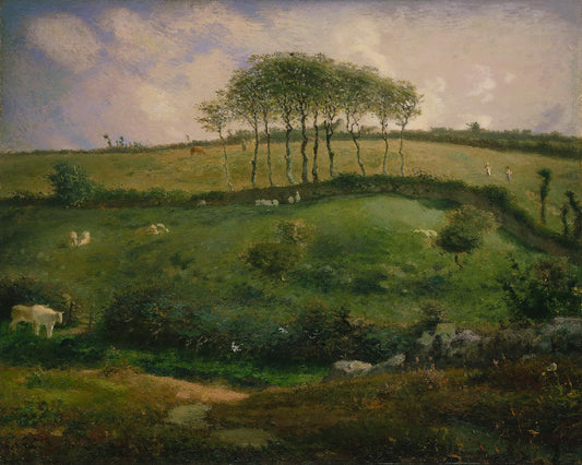 Pasture Near Cherbourg, vintage artwork by Jean-François Millet, A3 (16x12") Poster Print