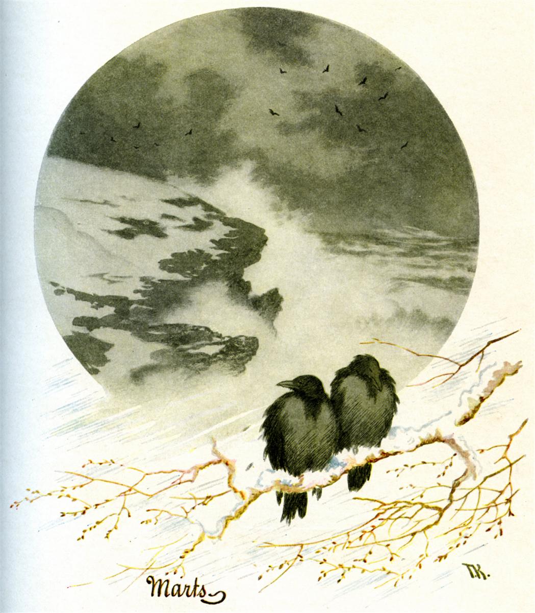 March by Theodor Severin Kittelsen,A3(16x12")Poster