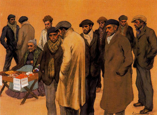 The Gypsy Vendor, vintage artwork by Adolfo Lozano Sidro, 12x8" (A4) Poster