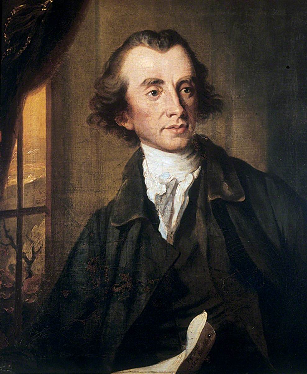 Sir George Savile (1726–1784), vintage artwork by Benjamin Wilson, 12x8" (A4) Poster