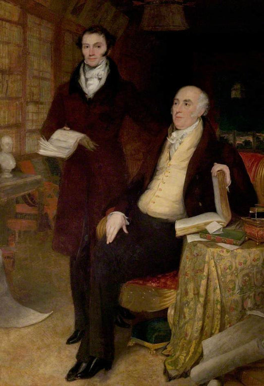 Lord John Russell and Lord Holland, vintage artwork by George Hayter, 12x8" (A4) Poster