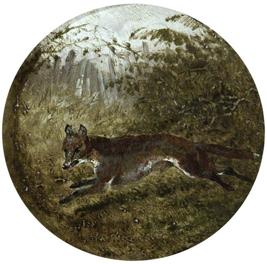Fox Fleeing, vintage artwork by John Frederick Herring, Sr, A3 (16x12") Poster Print