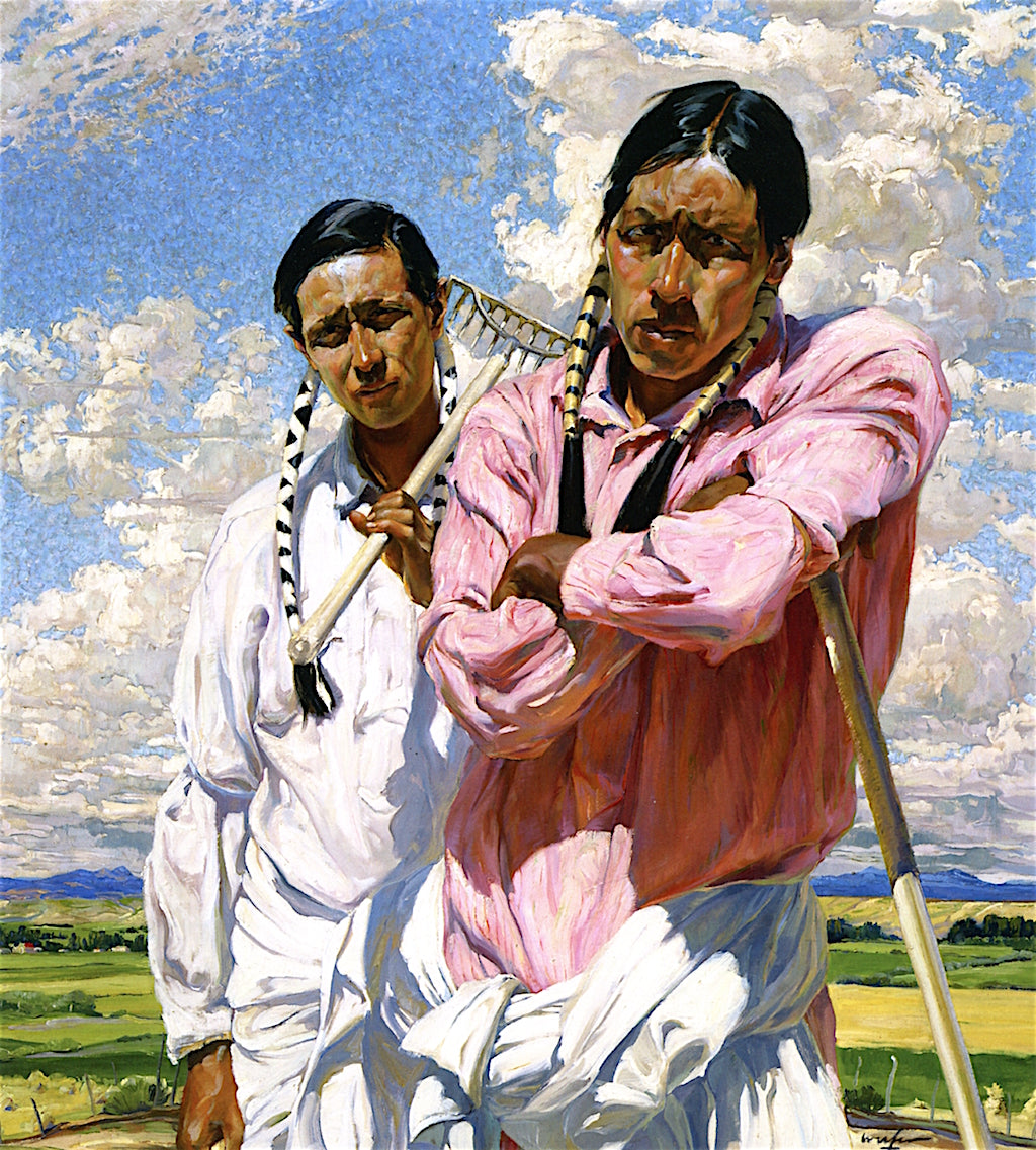 Me and Him, vintage artwork by Walter Ufer, 12x8" (A4) Poster