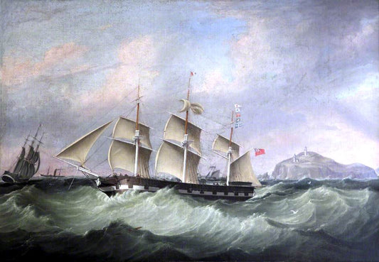 The 'Charlotte' off the Old Head of Kinsale, vintage artwork by Joseph Heard, A3 (16x12") Poster Print
