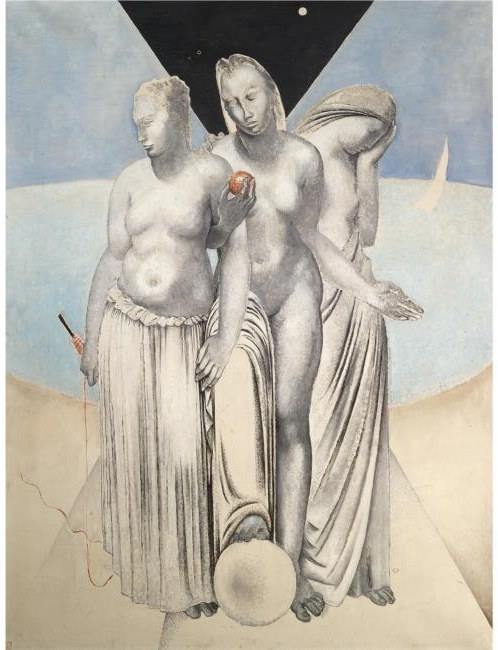 The three fates by Glyn Warren Philpot,16x12(A3) Poster
