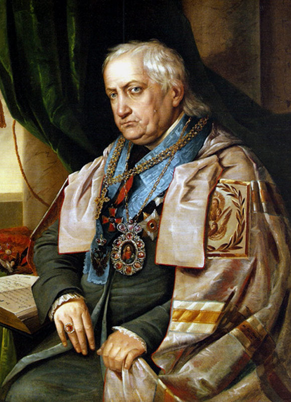 Portrait of Iosafat Bulgak, vintage artwork by Ivan Khrutsky, A3 (16x12") Poster Print
