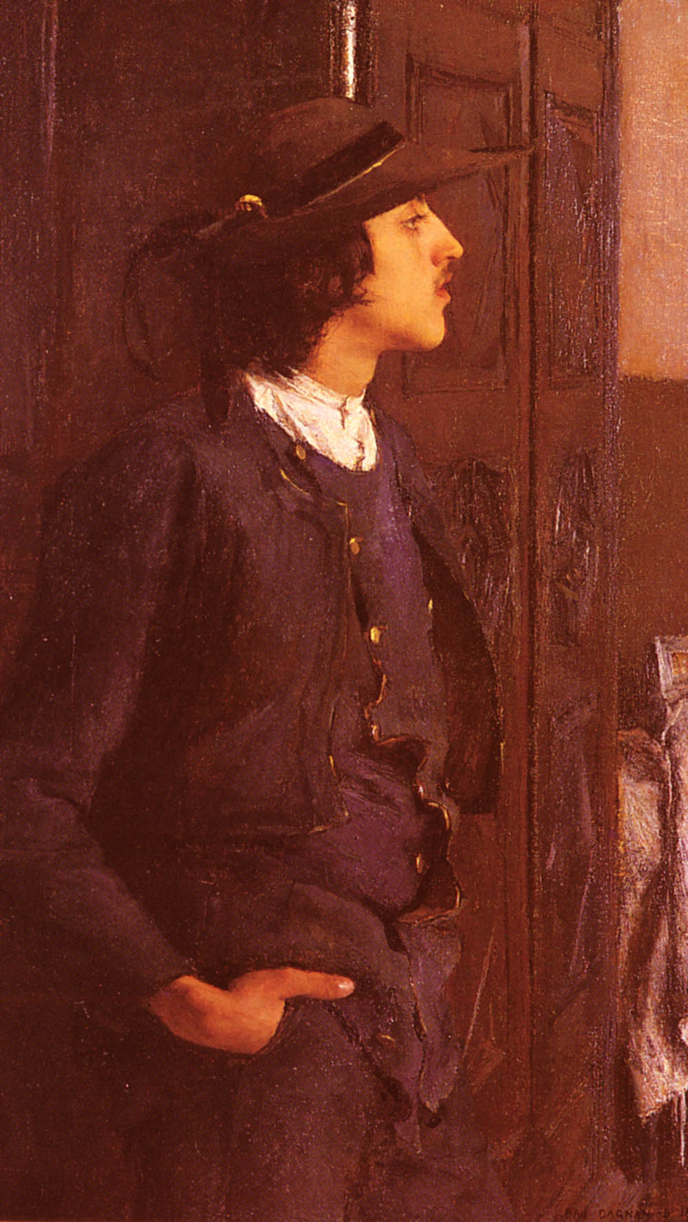 A Young Breton Man, vintage artwork by Pascal Dagnan-Bouveret, 12x8" (A4) Poster