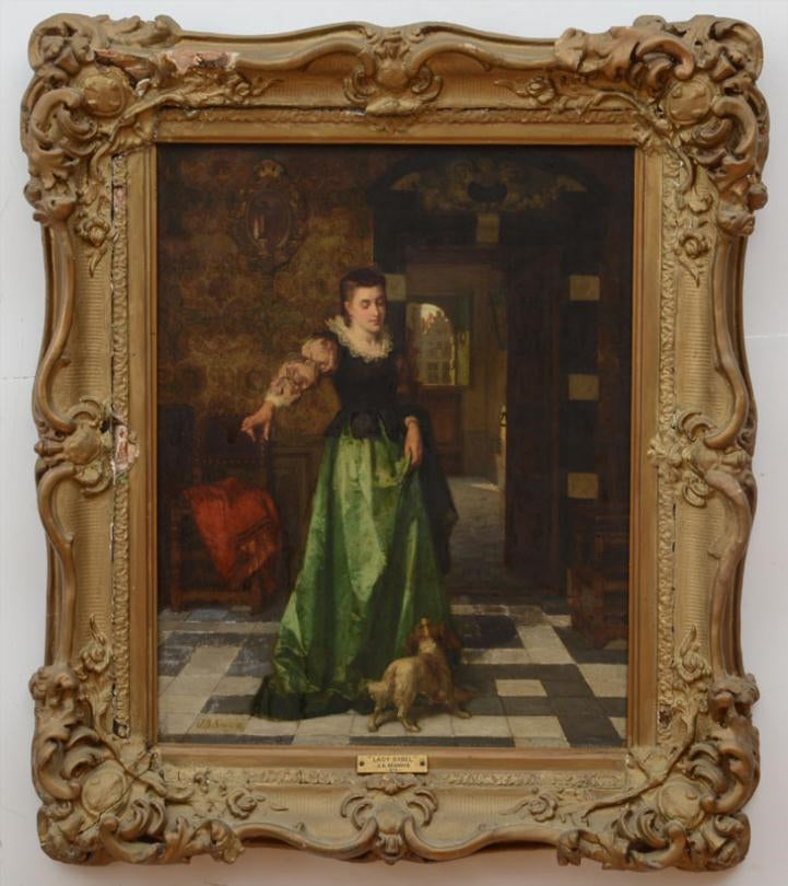 Lady Sybel, vintage artwork by Attributed to Jan Antoon Neuhuys, 12x8" (A4) Poster