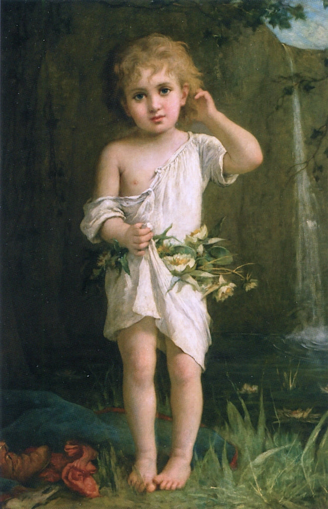 After a Swim, vintage artwork by Leon-Jean-Basile Perrault, 12x8" (A4) Poster