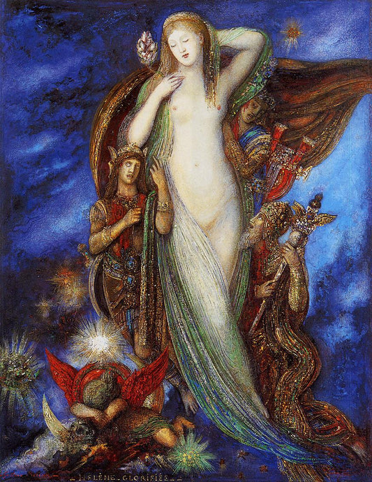 Helene glorifee, vintage artwork by Gustave Moreau, 12x8" (A4) Poster