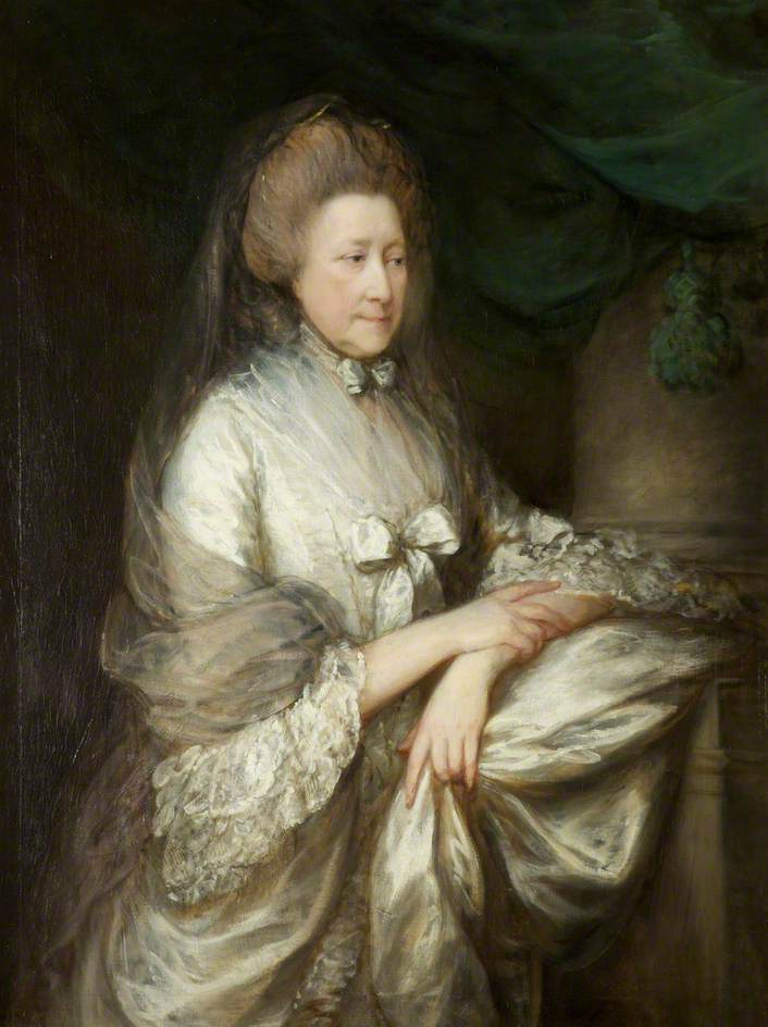 Elizabeth, Viscountess Folkestone, vintage artwork by Thomas Gainsborough, 12x8" (A4) Poster