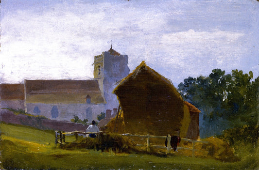 All Saints Church, Hastings, vintage artwork by David Cox, 12x8" (A4) Poster