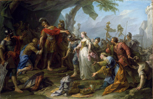 The Magnanimity of Scipio, vintage artwork by Jean Restout, 12x8" (A4) Poster