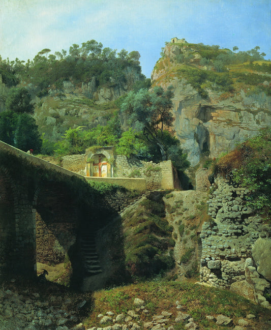 Capo di Monte, Sorrento, vintage artwork by Lev Lagorio, 12x8" (A4) Poster