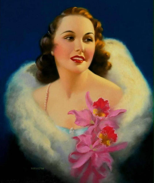 Original Pin-up, vintage artwork by Edward Mason Eggleston, 12x8" (A4) Poster