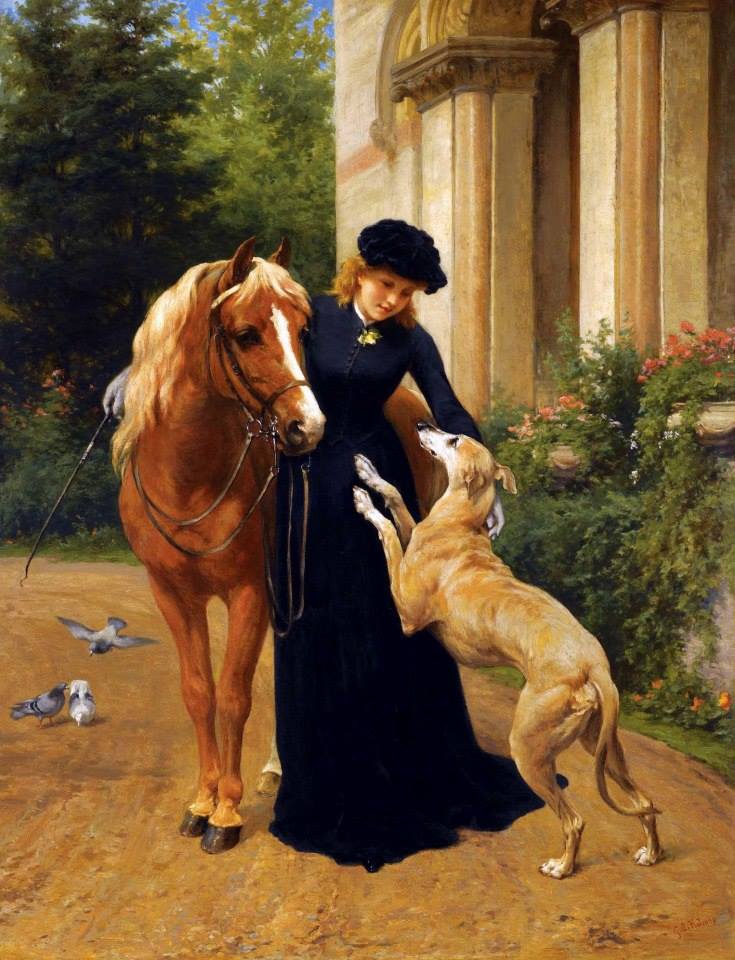 Welcome Home, vintage artwork by George Augustus Holmes, 12x8" (A4) Poster