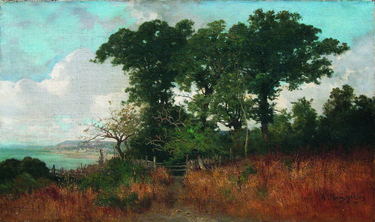 Seaside Landscape, vintage artwork by Arseny Meschersky, 12x8" (A4) Poster