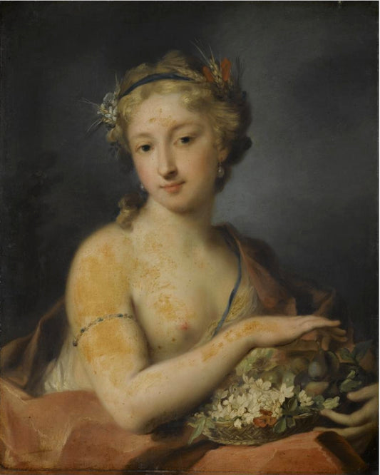 Four Seasons 03, Automn, vintage artwork by Rosalba Carriera, 12x8" (A4) Poster