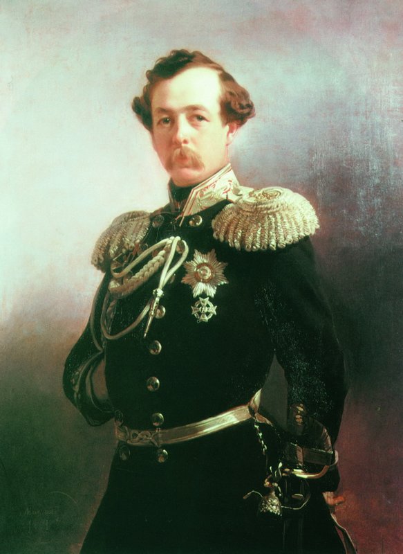 Portrait of General N.G. Kaznakov, vintage artwork by Ivan Makarov, 12x8" (A4) Poster