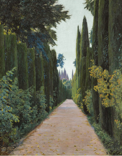ardens of the Generalife, Granada by Santiago Rusinol Prats,A3(16x12")Poster