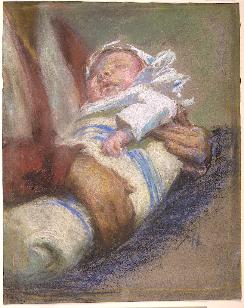 In Swaddlings, vintage artwork by Alice Pike Barney, 12x8" (A4) Poster