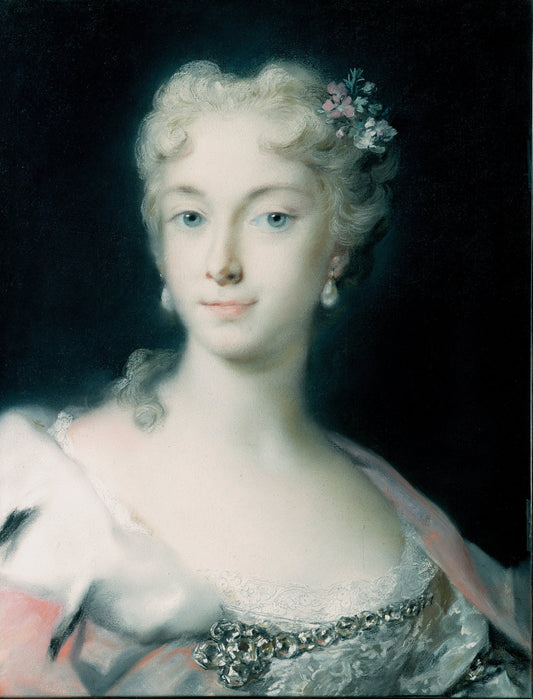 Maria Theresa, Archduchess of Habsburg, vintage artwork by Rosalba Carriera, 12x8" (A4) Poster