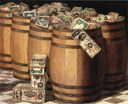 Barrels of Money by Victor Dubreuil,16x12(A3) Poster