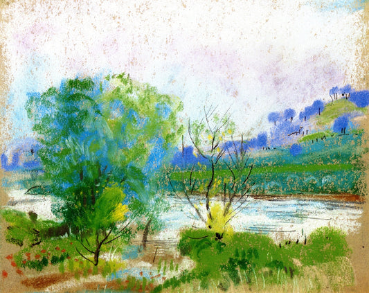 Wilmot, Wisconsin, vintage artwork by Albert Henry Krehbiel, 12x8" (A4) Poster