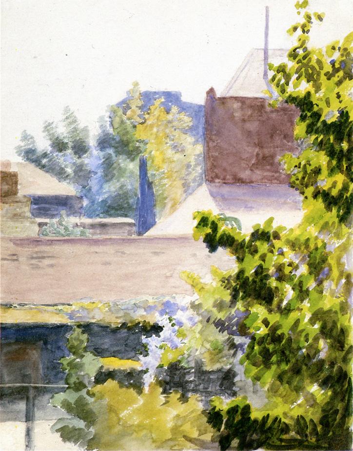 St. Cloud near Paris, vintage artwork by Thomas P. Anshutz, 12x8" (A4) Poster