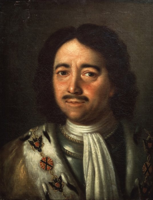 Portrait of Peter the Great, vintage artwork by Alexey Petrovich Antropov, 12x8" (A4) Poster