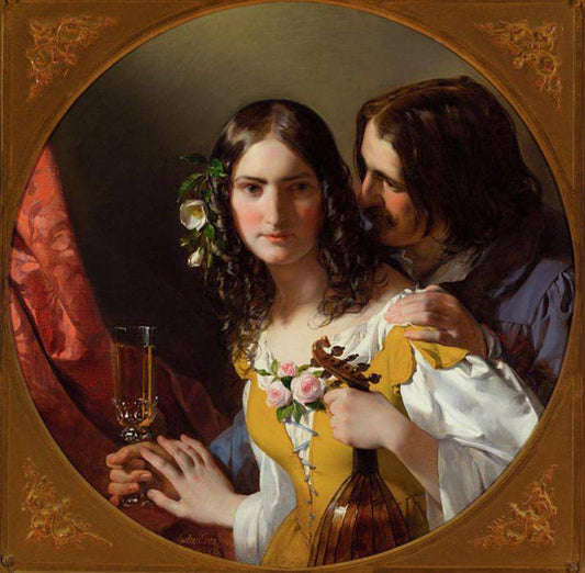 The Three Costly Things, vintage artwork by Friedrich von Amerling, A3 (16x12") Poster Print