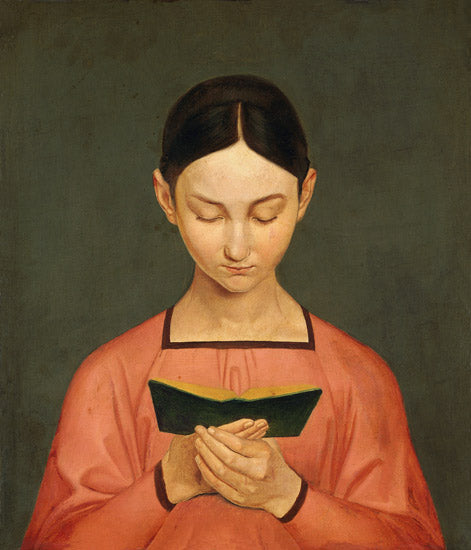 Girls Reading, vintage artwork by Gustav Adolph Hennig, A3 (16x12") Poster Print