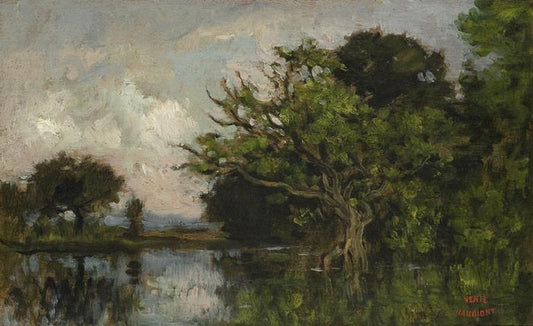 La mare aux herons, vintage artwork by Charles-François Daubigny, A3 (16x12") Poster Print