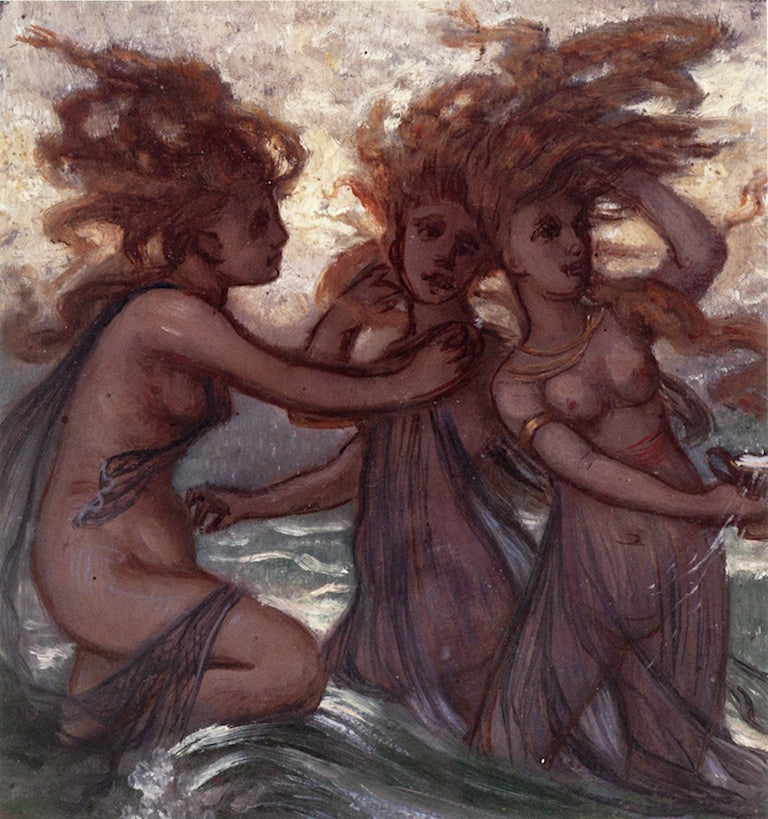 The Phorcydes, vintage artwork by Elihu Vedder, 12x8" (A4) Poster