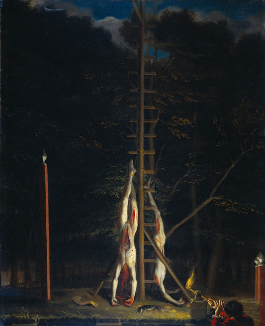 The Corpses of the De Witt Brothers, vintage artwork by Jan de Baen, 12x8" (A4) Poster