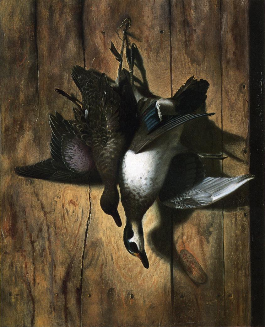 Hanging Water Fowl, vintage artwork by Edward Edmondson, 12x8" (A4) Poster