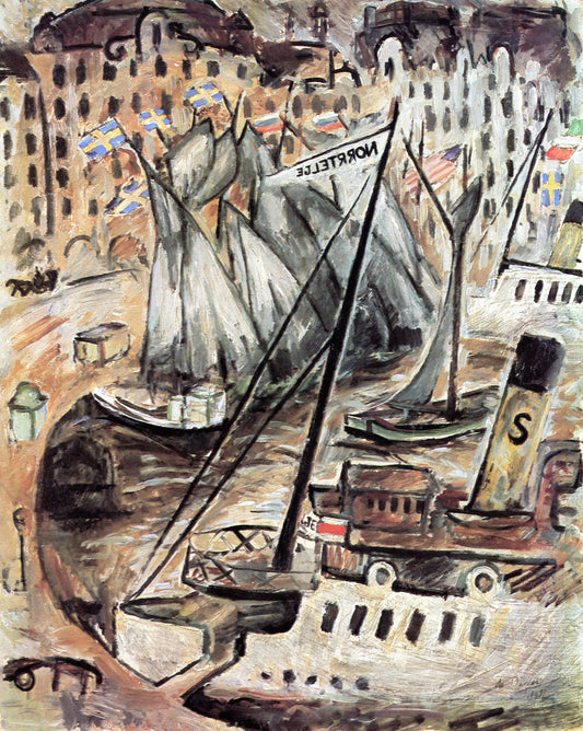 Nybroviken, vintage artwork by Nils Dardel, 12x8" (A4) Poster