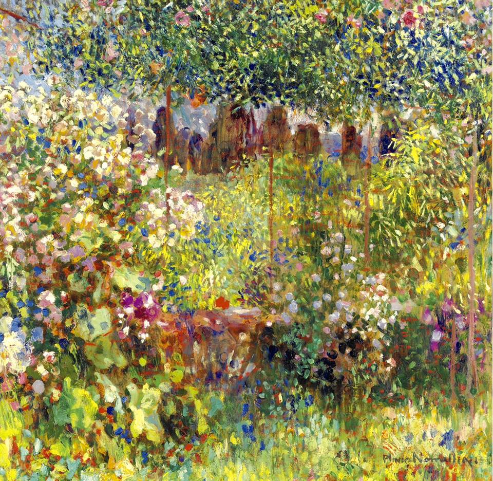 Maggio fiorentino, glicine in fiore by Plinio Nomellini,A3(16x12")Poster