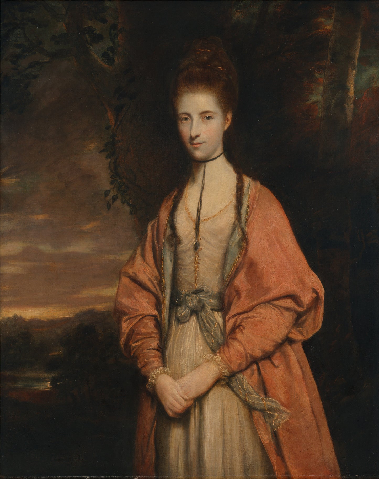 Anne Seymour Damer, vintage artwork by Sir Joshua Reynolds, 12x8" (A4) Poster