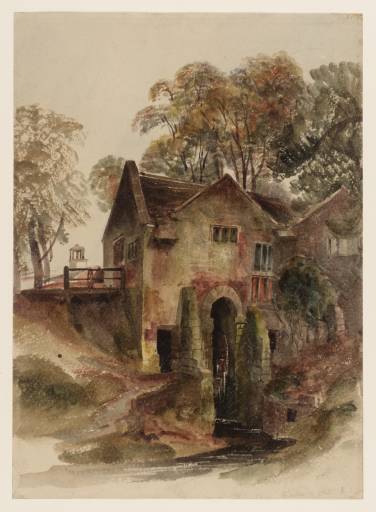 A Watermill at Dunham Massey, vintage artwork by Peter de Wint, A3 (16x12") Poster Print